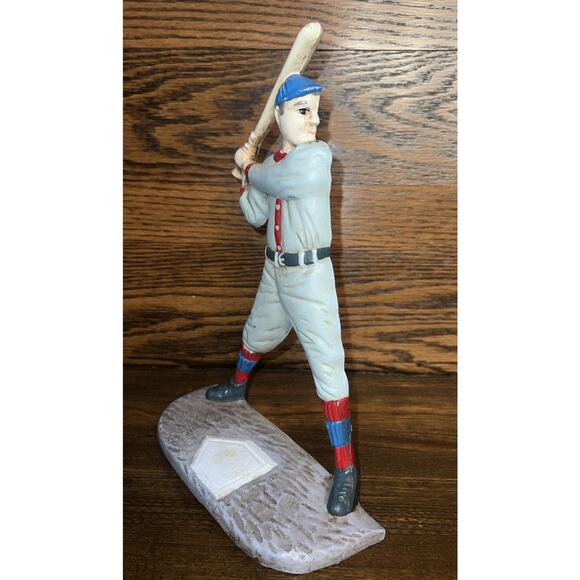VINTAGE Painted Cast Iron Baseball Player Door Stop Midwest Importers 9.75" - Picture 3 of 7